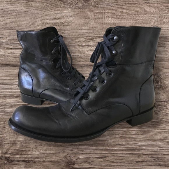 John Varvatos Black Leather Boot - Picture 7 of 16